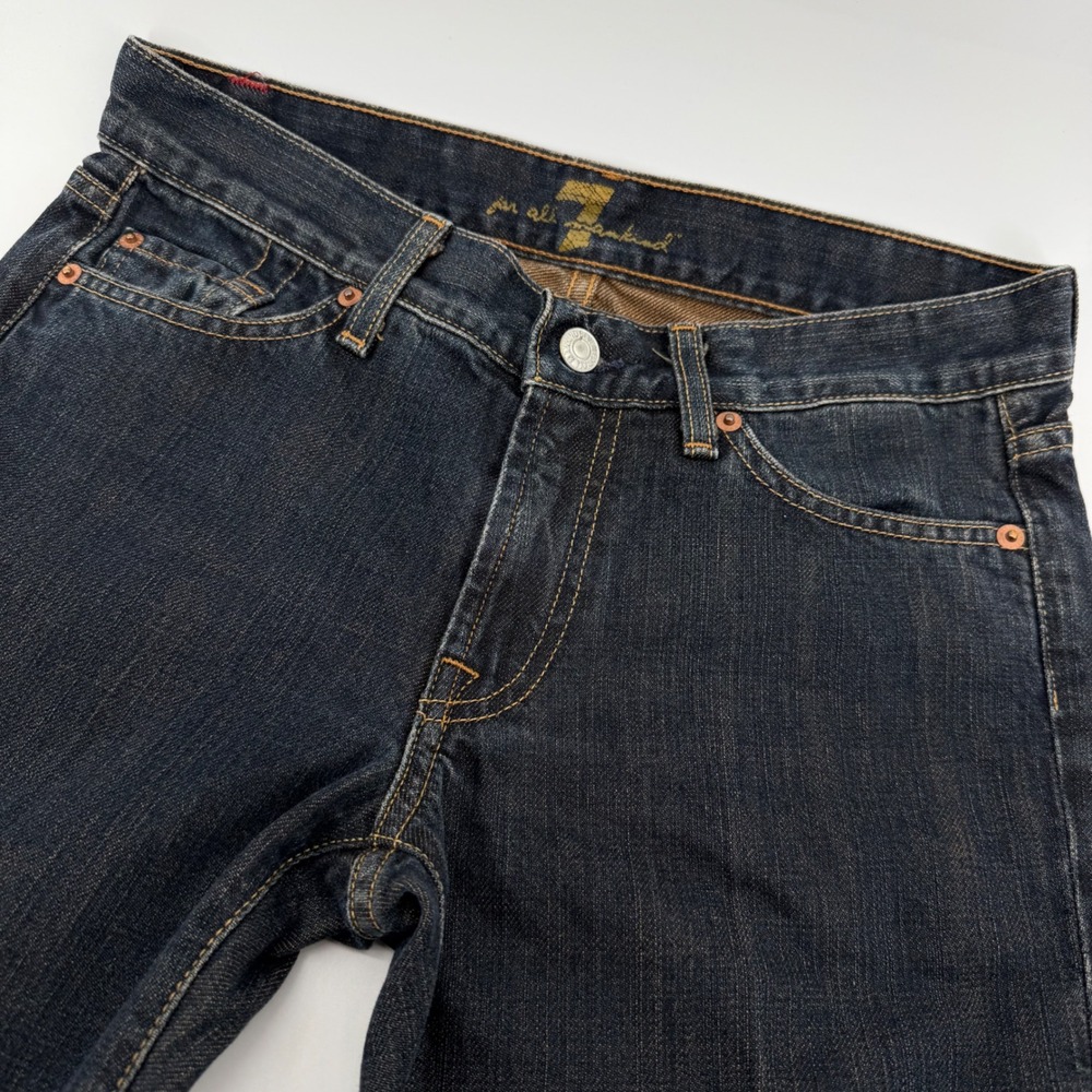 7 For All Mankind Bootcut Jeans Womens 27 Dark Wash Indigo USA Made